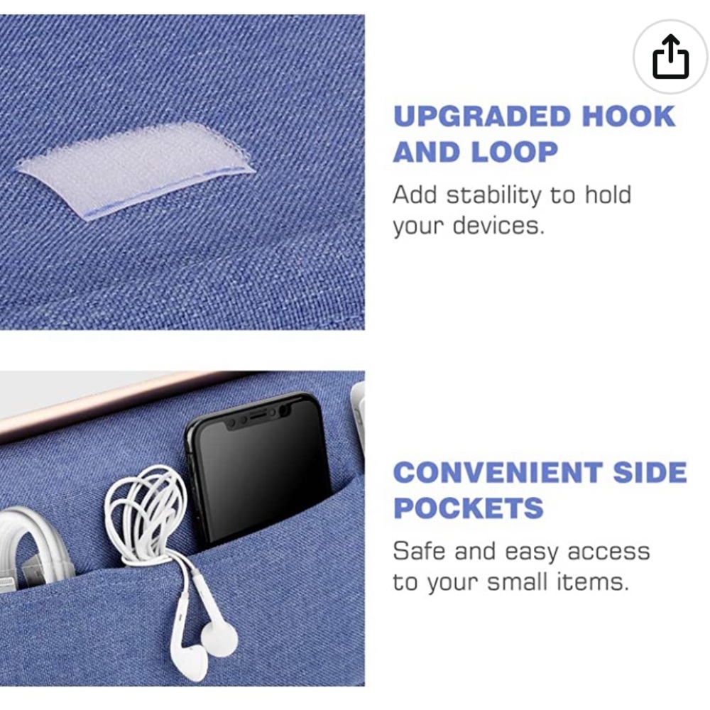 Moko tablet stand or lap rest comfortable adjustable washable cover lightweight - Picture 7 of 11